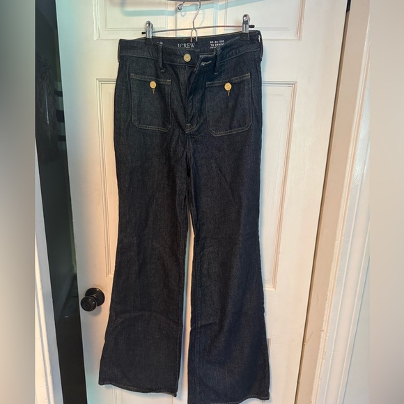 J. Crew Women's Dark Blue Flare Jeans - Picture 1 of 3